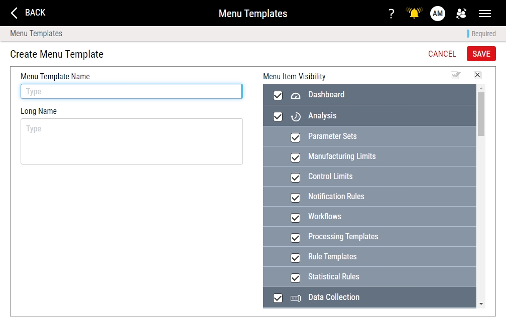 Creating Menu Templates